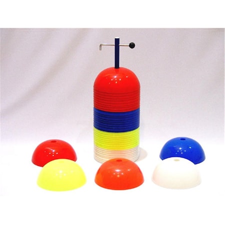 Active Athlete Rigid Dome Cones - 7.75 x 3.5 Inch - 36 Pieces of 6 Colors AC3483866